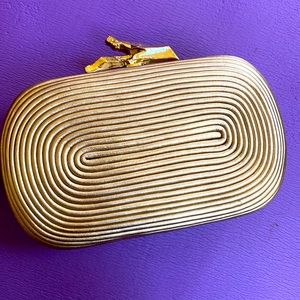 DVF Diane von Furstenberg Lytton Coil leather clutch Brand New mint condition